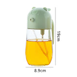 2-In-1 Kitchen Oil Bottle 580ml Glass Oil Pour Sprayer Dispenser Green