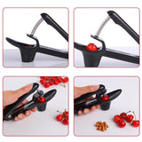 Cherry Pitter Olive Pit Remover Tool for Jam Making Black