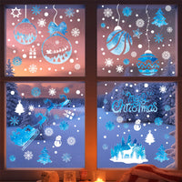 9 Sheets Christmas Window Decorative Sticker Static Cling Decal Xmas Party Wall Decor Style 1