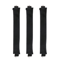 Set of 3Pcs Heatless Hair Curler Overnight Curls Rods with Hook Long  BlackHair Styling Tools