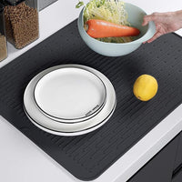 Silicone Stove Top Cover for Electric Stove Glass Top Stove Cover Cooktop Protector Dish Drying Mat Black