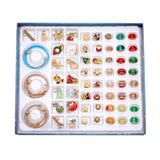 61Pcs Christmas Charms Bracelet Necklace Making Set Jewellry Making Kit Christmas Gift for Girls Style 1