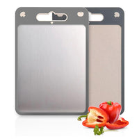 Kitchen Double Sided Cutting Board Stainless Steel Wheat Straw Chopping Board