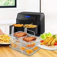 3-Tier Air Fryer Rack Stainless Steel Toast Rack Compatible with Ninja DZ201 DZ401