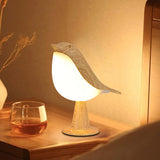 Touch Control Bedside Lamp Magpie LED Desk Lamp Reading Night Light Wood Color