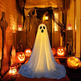 Light Up White Ghost Decoration Standing Ghosts for Halloween Outdoor Yard Patio Lawn Garden