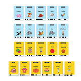 224 Words Talking Flash Cards LCD Writing Tablet Toddlers Preschool Words Learning Cards Toy Kid Gift Blue