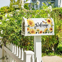 Sunflower Mailbox Cover Magnetic Welcome Mailbox Cover Outdoor Garden Decor