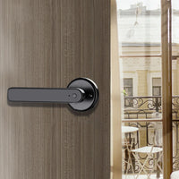 Fingerprint Door Lock APP/Biometric/Passcode/Key Entry Lock Smart Bluetooth Door Knob Handle for Home Room Black