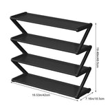 4-Tier Shoe Rack Organizer Space Saving Shoes Organizer for Entryway Bedroom Black