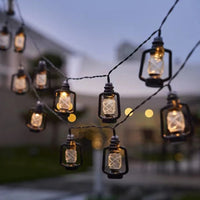 Battery Powered Retro Lantern LED String Lights Hanging Decorative Lights