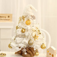 50cm Tabletop Flocking Christmas Tree with LED Lights for Christmas Party Home Decoration