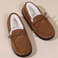 Winter Warm Sherpa Moccasin Slippers Comfy Ladies Women Casual Shoes Brown