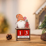 Christmas Calendar Ornaments Wooden DIY Xams Countdown Calendar Santa Claus Decoration Style 2