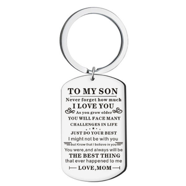 Inspirational Pendant for Son Motivational Keychain for Teens from Mom