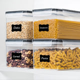 Set of 4Pcs Food Storage Containers with Lids 3.2L Plastic Pasta organizer Kitchen Storage