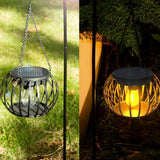 2Pcs Solar Lanterns Outdoor Lights Water-Resistant Hanging Garden Decorative Lights for Yard Patio Style 1