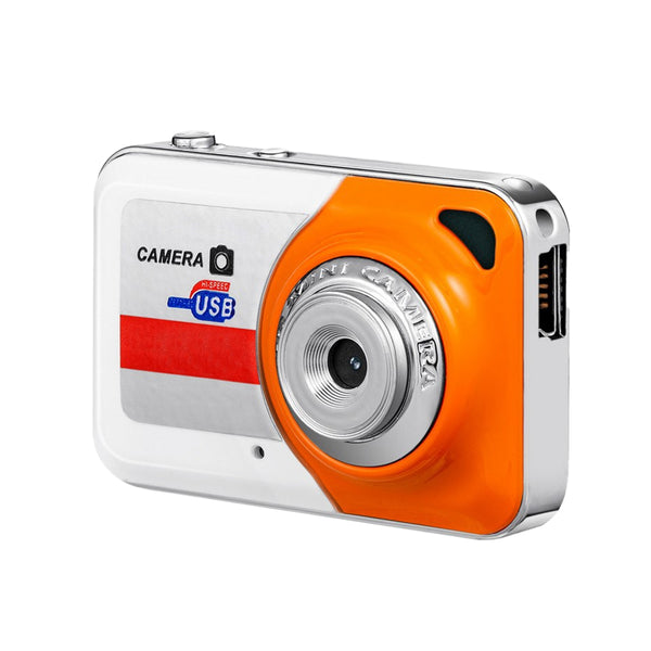 Mini Digital Camera 130W Pixels Sports Camera with 32G Memory Card Orange