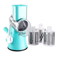 Rotary Cheese Grater Shredder Mandolin Slicer Vegetable Slicer Nuts Grinder Blue