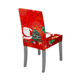 2Pcs Christmas Chair Cover Decorations Xmas Chair Slipcover Creative Pattern Style 2