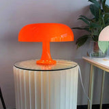 Retro LED Mushroom Table Lamp  Dimmable Desk Lamp Hotel Bedroom Decoration Orange