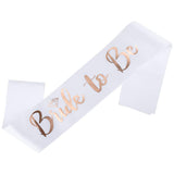 Bride to Be Sash and Veil Set Wedding Shower Decorations White