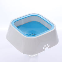 1.5L Pet Dog Water Bowl No Spill Dog Water Bowl Slow Water Feeder Blue