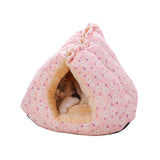 2-in-1 Pet Bed Cat Sleeping House Puppy Kitten Bed Sofa Pink