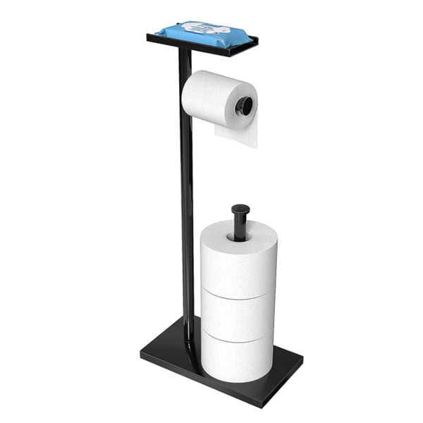 Standing Toilet Paper Holder Stand with Phone Holder Tissue Roll Rack Bathroom Accessories