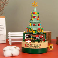 Christmas Tree Music Box Building Block Kits DIY Blocks Assemblable Xmas Decoration Gift