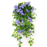 88-Flower Artificial Vine Flowers Hanging Artificial Petunias Garden Home Decoration Purple