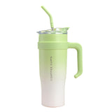 40oz Tumbler with Handle Stainless Steel Water Cup With Lid And Straw Green