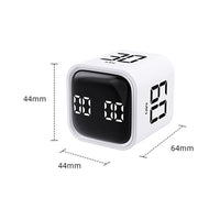 Rotation Cube Timer Time Setting Countdown Gravity Timer for Kitchen Work Study White