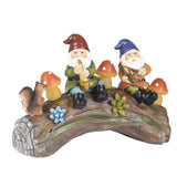 Solar Gnome Statues Light Resin Mushroom Light Garden Yard Ornament Decor