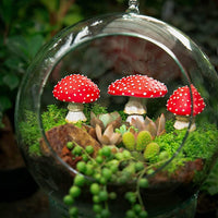 3Pcs Glow in The Dark Miniatures Mushroom Statue Luminous Mushroom Decor Fairy Garden Decor