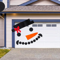 16 Pcs Christmas Snowman Face DIY Stickers Christmas Wall Door Garage Window Decoration