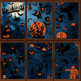 9 Sheets Halloween Window Stickers Static Cling Decals for Halloween Party Decoration