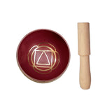 Hand Beaten Tibetan Singing Bowl Set Healing Meditation Sound Bowl Red