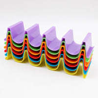 6Pcs Taco Holders Wave Shape Plastic Hard Racks Stand for Barbecue Picnic Cooking