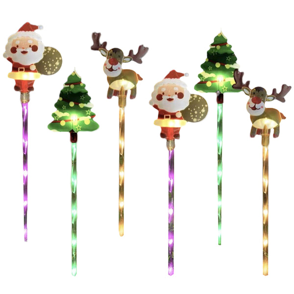 Christmas Outdoor Pathway Lights LED Yard Decorative Stakes lights Garden Decoration Style 1