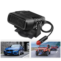 2-in-1 Car Heater Rotatable Car Fan for Window Defroster Demister for 12V Vehicles