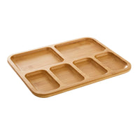 Multifunctional Bamboo Cutting Board with Built-in Compartments and Clear Locking Lid