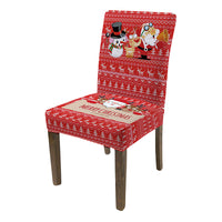 2Pcs Christmas Cahir Cover Stretch Dining Room Chair Protector Cover Style 4