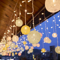 Solar Christmas Cotton Ball LED String Light Fairy Light Party Christmas Decorative Lights