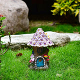 Solar Fairy Mushroom House Decorations Garden Statue Lawn Yard Patio Ornaments