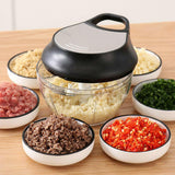 Easy Pull String Chopper Mincer Manual Mixer Slicer Dicer Blender Cutter Shredder for Onion Garlic