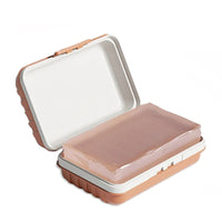 Travel Soap Dish with Lid Portable Draining Soap Holder Soap Case Orange