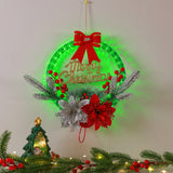 Christmas Wreath Light Dual Power Mode Hanging Christmas Garland Lights Xmas Decor Style 2