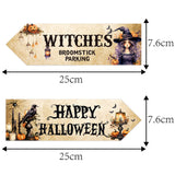 12Pc Set Halloween Arrow Signs Pumpkin Trick or Treat Party Decoration