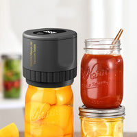 Electric Mason Vacuum Sealer Kit Cordless Automatic Mason Jar Vacuum Sealer Food Storage Black